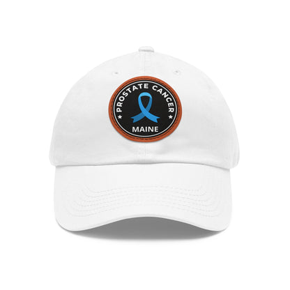 Prostate Cancer Maine Dad Hat with Leather Patch (Round)