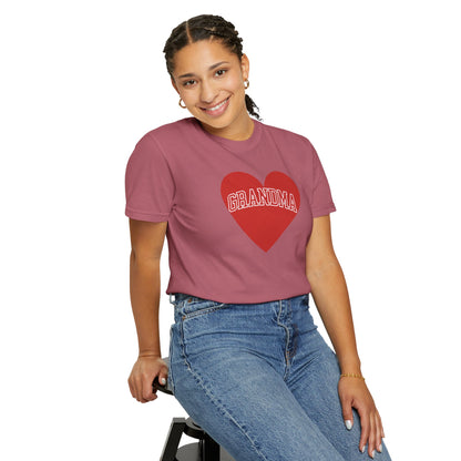 Heart &amp; Soul Love My Grandma T-Shirt, Unisex Garment-Dyed Tee for Grandparents, Birthday Gift, Mother&