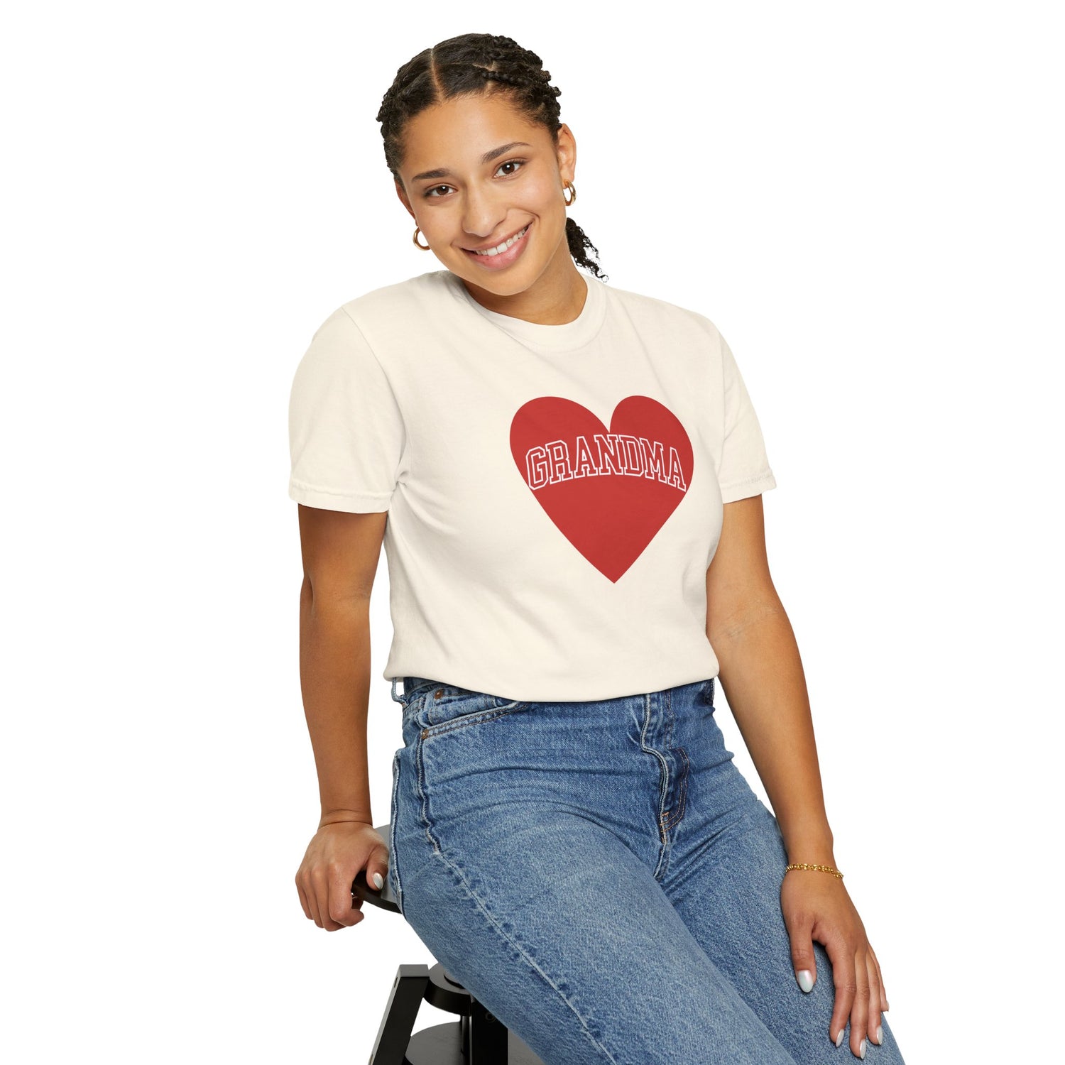 Heart &amp; Soul Love My Grandma T-Shirt, Unisex Garment-Dyed Tee for Grandparents, Birthday Gift, Mother&