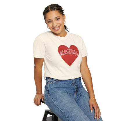 Heart &amp; Soul Love My Grandma T-Shirt, Unisex Garment-Dyed Tee for Grandparents, Birthday Gift, Mother&