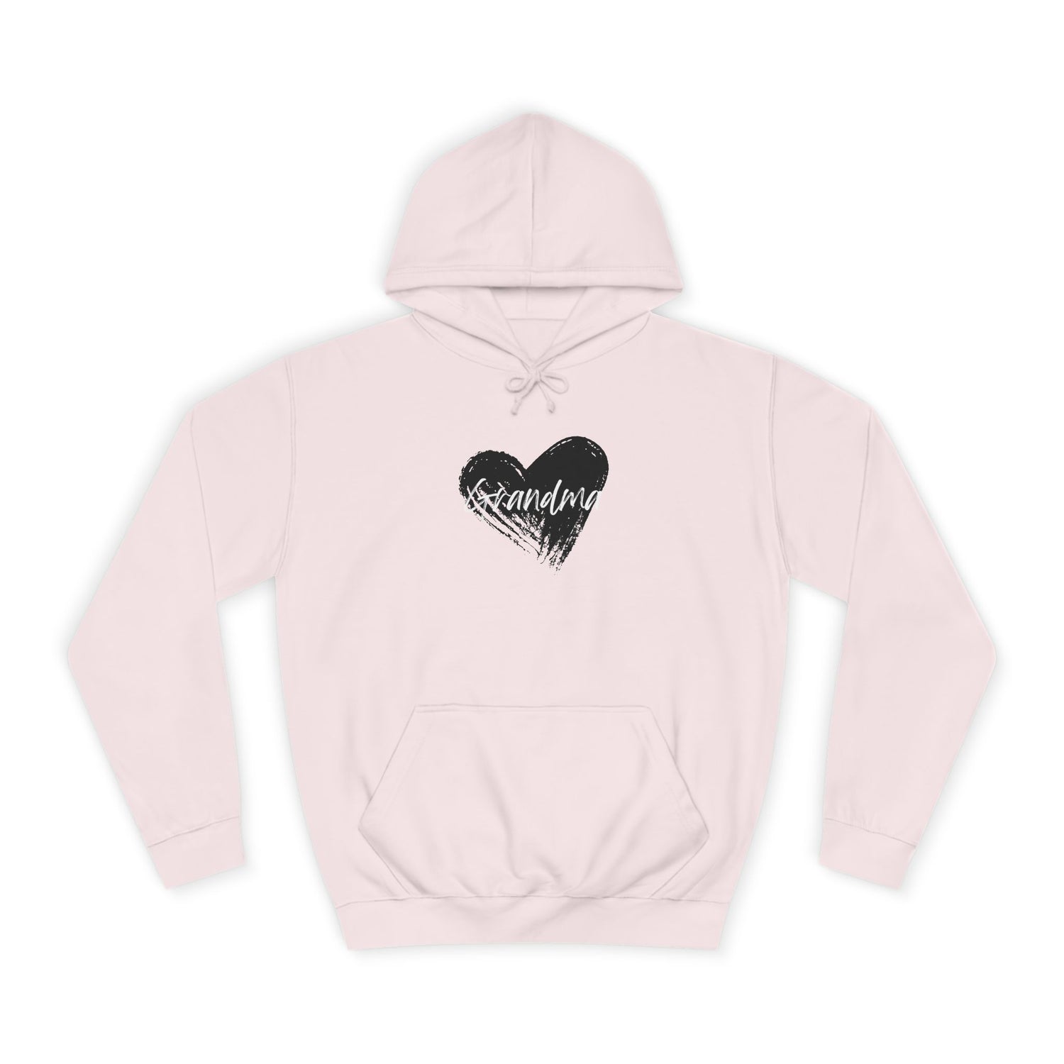 GRANDMA College Hoodie with Heart Design, Cozy College Apparel, Casual Sweatshirt, Gift for Students, Perfect for Campus Life, Trendy Hoodie