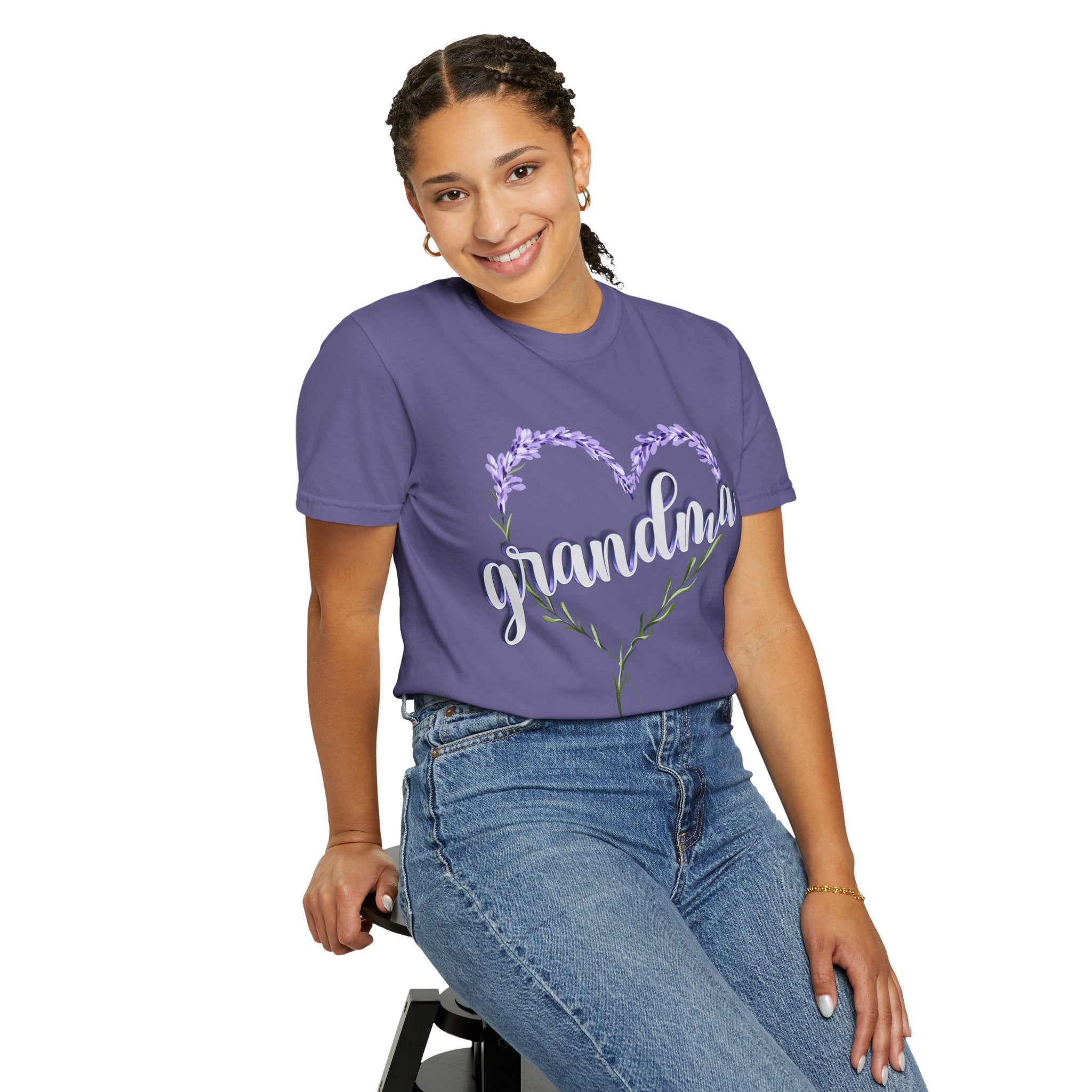 Grandma Purple Flower 3D T-Shirt, Gift for Grandmother, Mother&