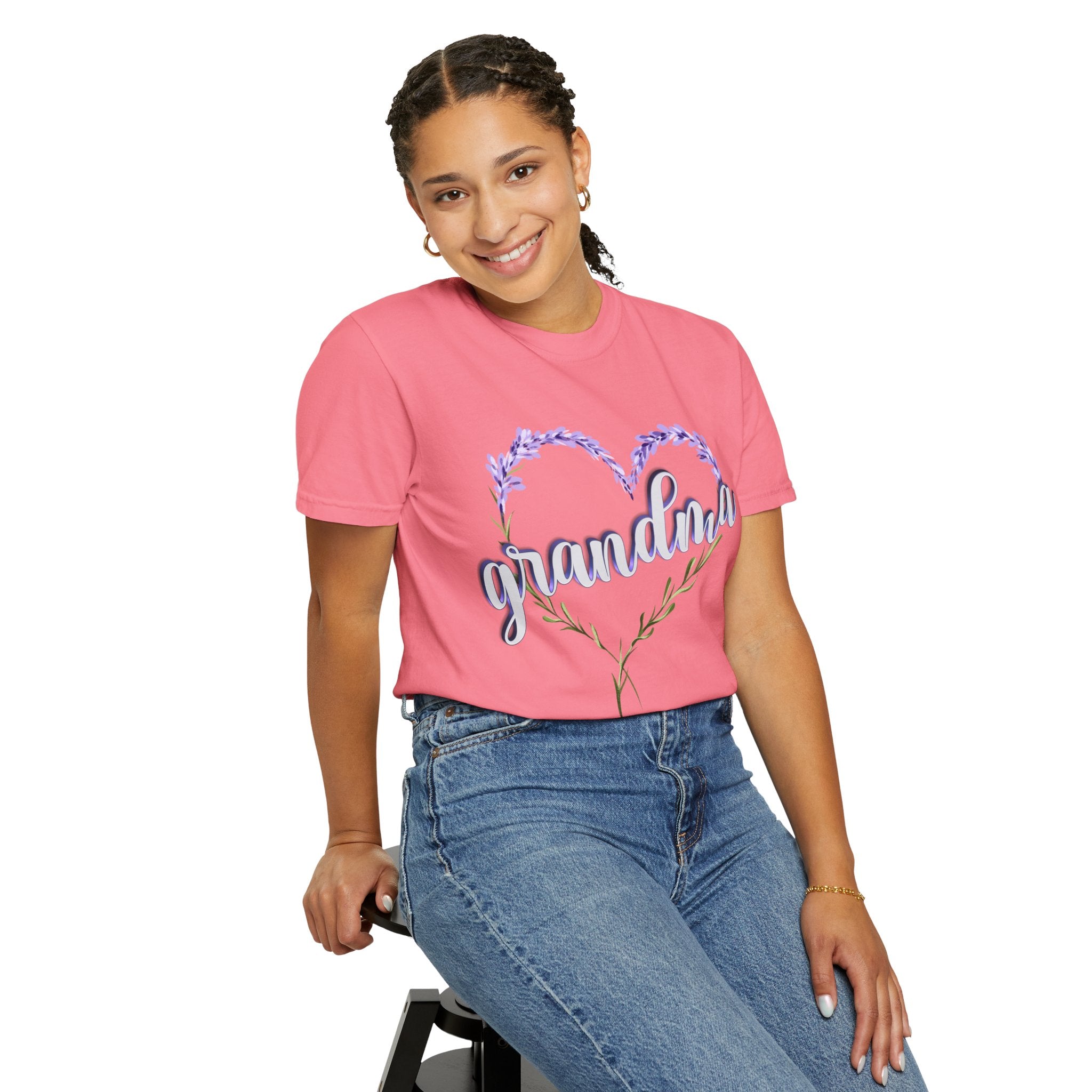 Grandma Purple Flower 3D T-Shirt, Gift for Grandmother, Mother&