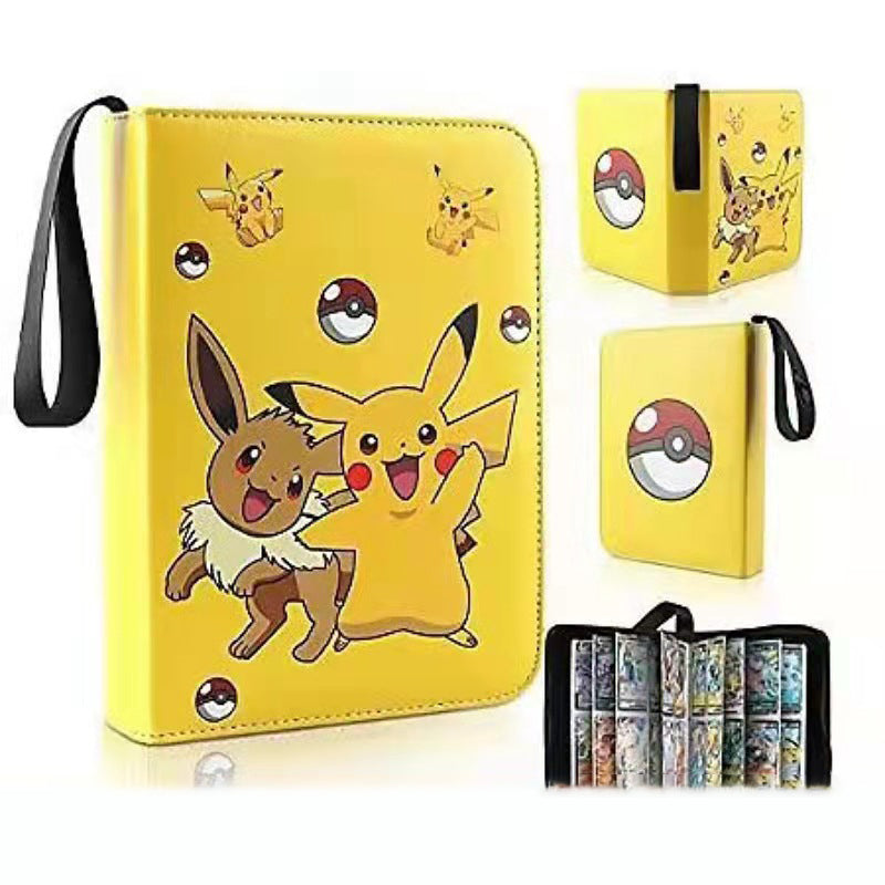 Pokémon Card Book Four Grid Zipper Card Book Game Card Collection Bag Pokémon Card Book Binder