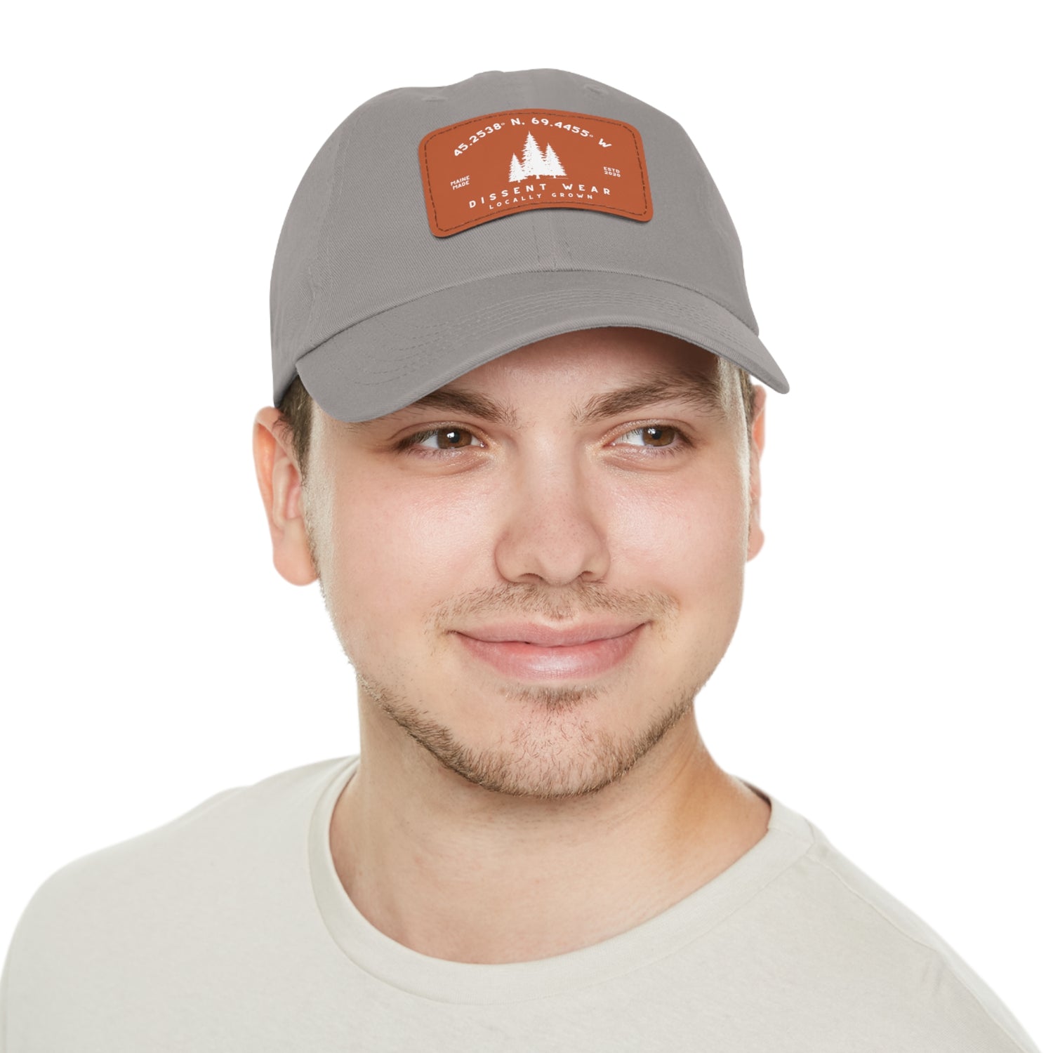 Dad Hat with Leather Patch (Rectangle)