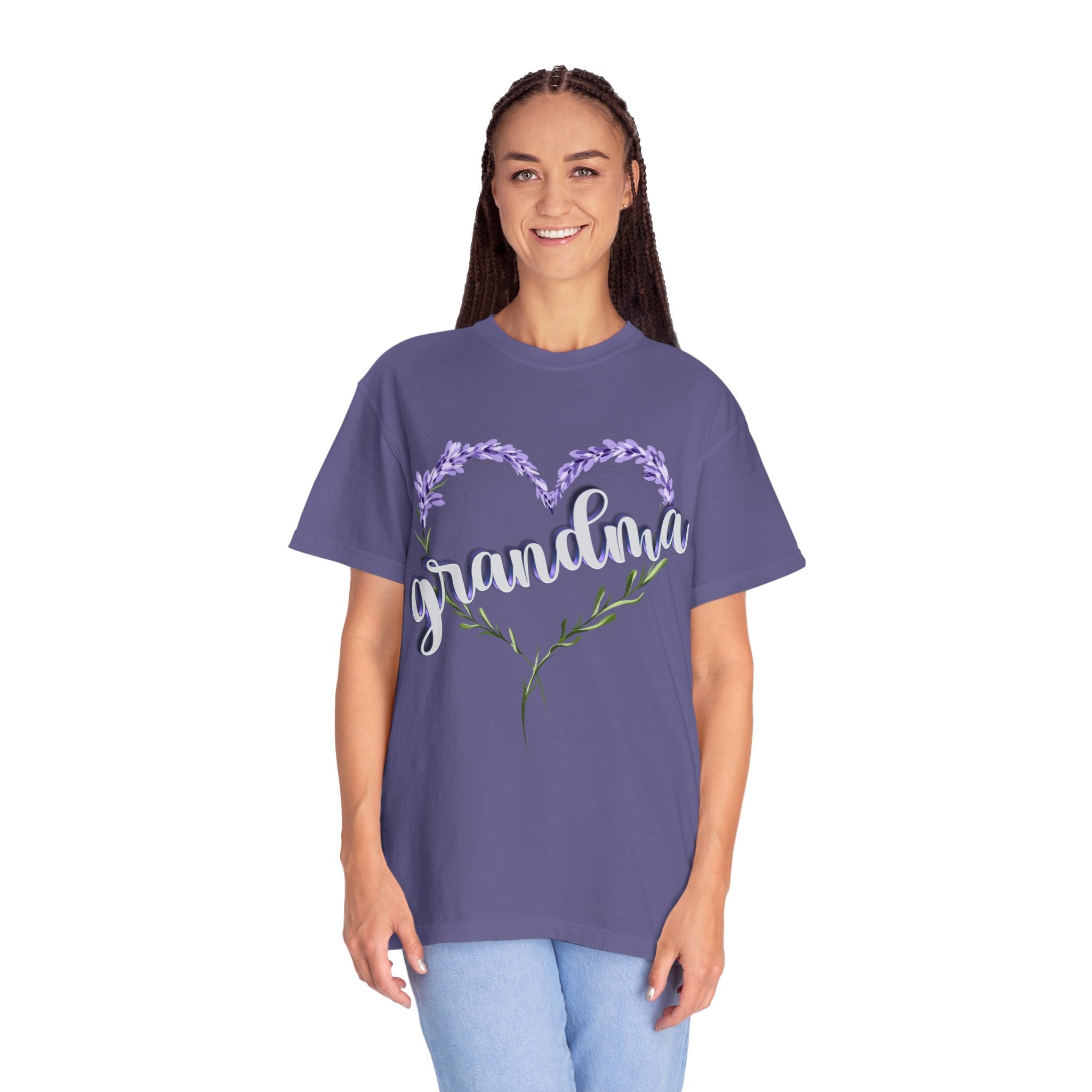 Grandma Purple Flower 3D T-Shirt, Gift for Grandmother, Mother&