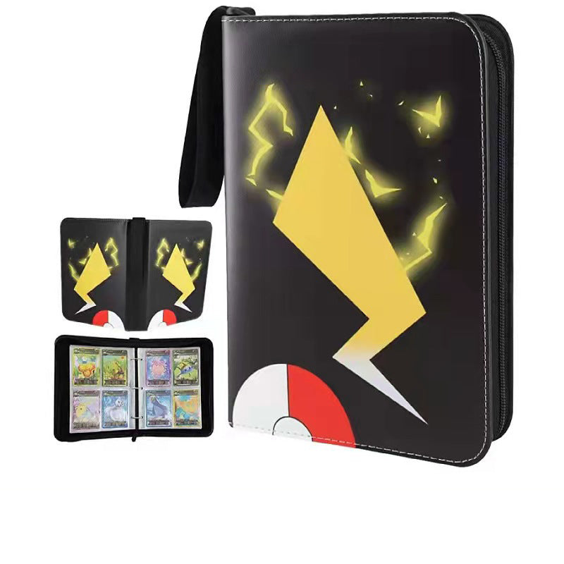 Pokémon Card Book Four Grid Pu Zipper Card Book Game Card Collection Bag Pokémon Card Book