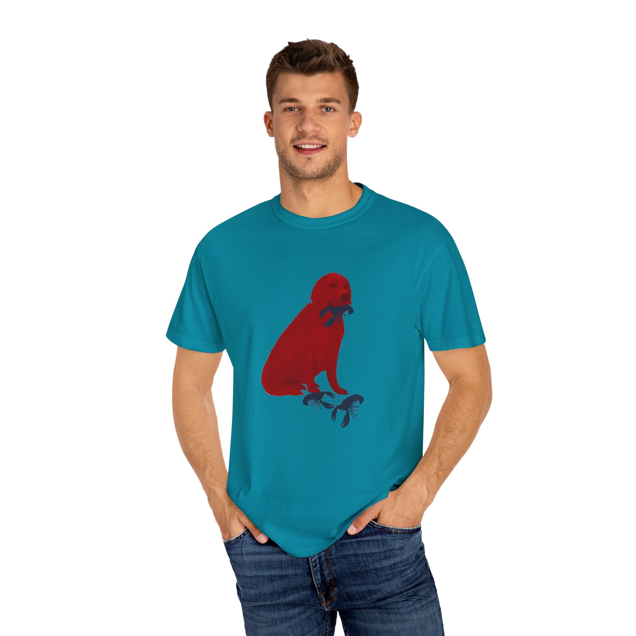 Patriotic Graphic T-Shirt Featuring Golden Retriever Design, Red White and Blue, 4th of July, Flag,  Unisex Tee for Casual Wear, Animal Lover Gift, Independence Day Celebration, [...]