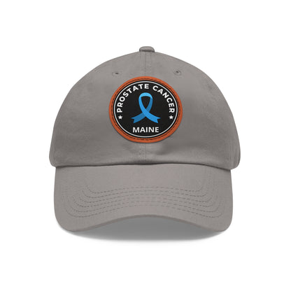 Prostate Cancer Maine Dad Hat with Leather Patch (Round)