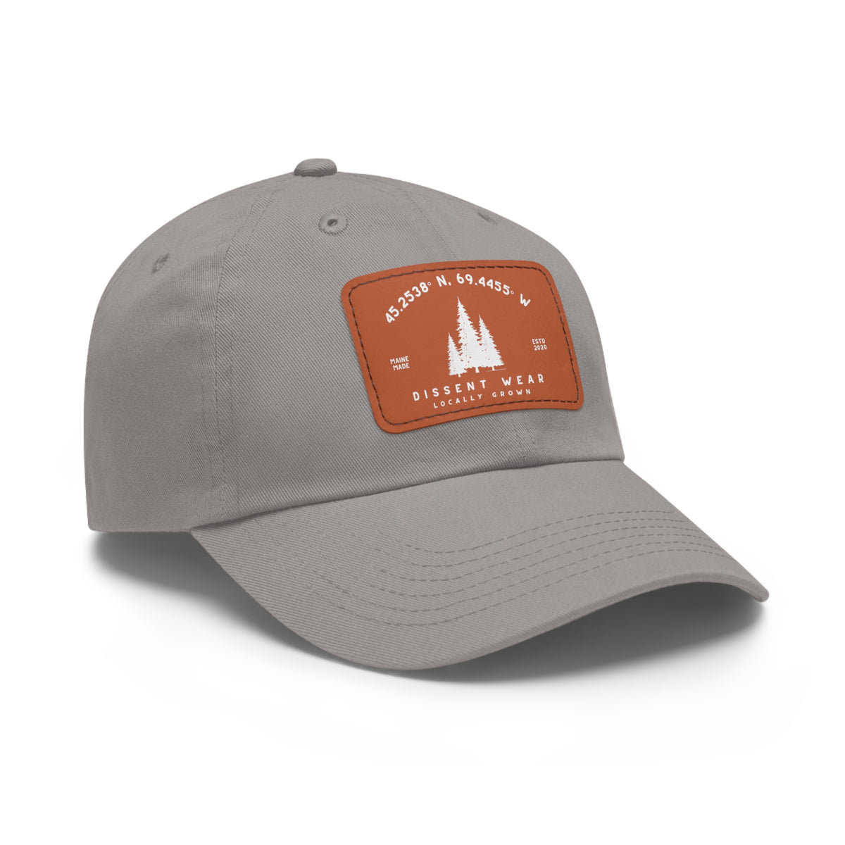 Dad Hat with Leather Patch (Rectangle)