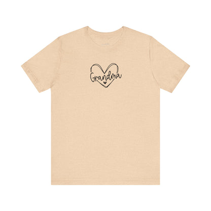 Grandma Trendy Heart Unisex Jersey Tee, Mother&