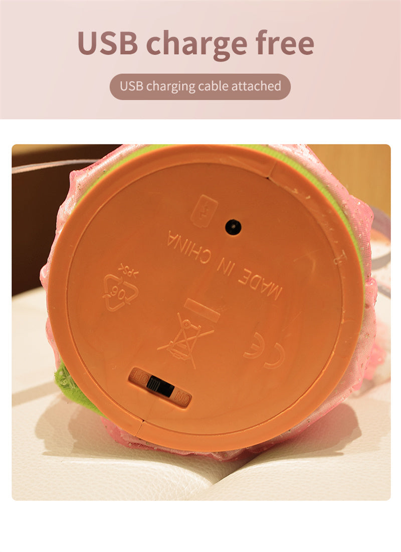 Can Sing And Dance Charging Simulation Rose Flower Plush Valentine&