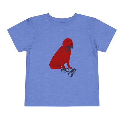 Red White and Blue Patriotic Golden Retriever, Trendy Tee, Toddler Tee, Cute Kids Shirt, Fun Animal Tee, Toddler Gift, Summer Playwear, Red White Blue Kids T-Shirt