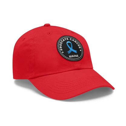 Prostate Cancer Maine Dad Hat with Leather Patch (Round)