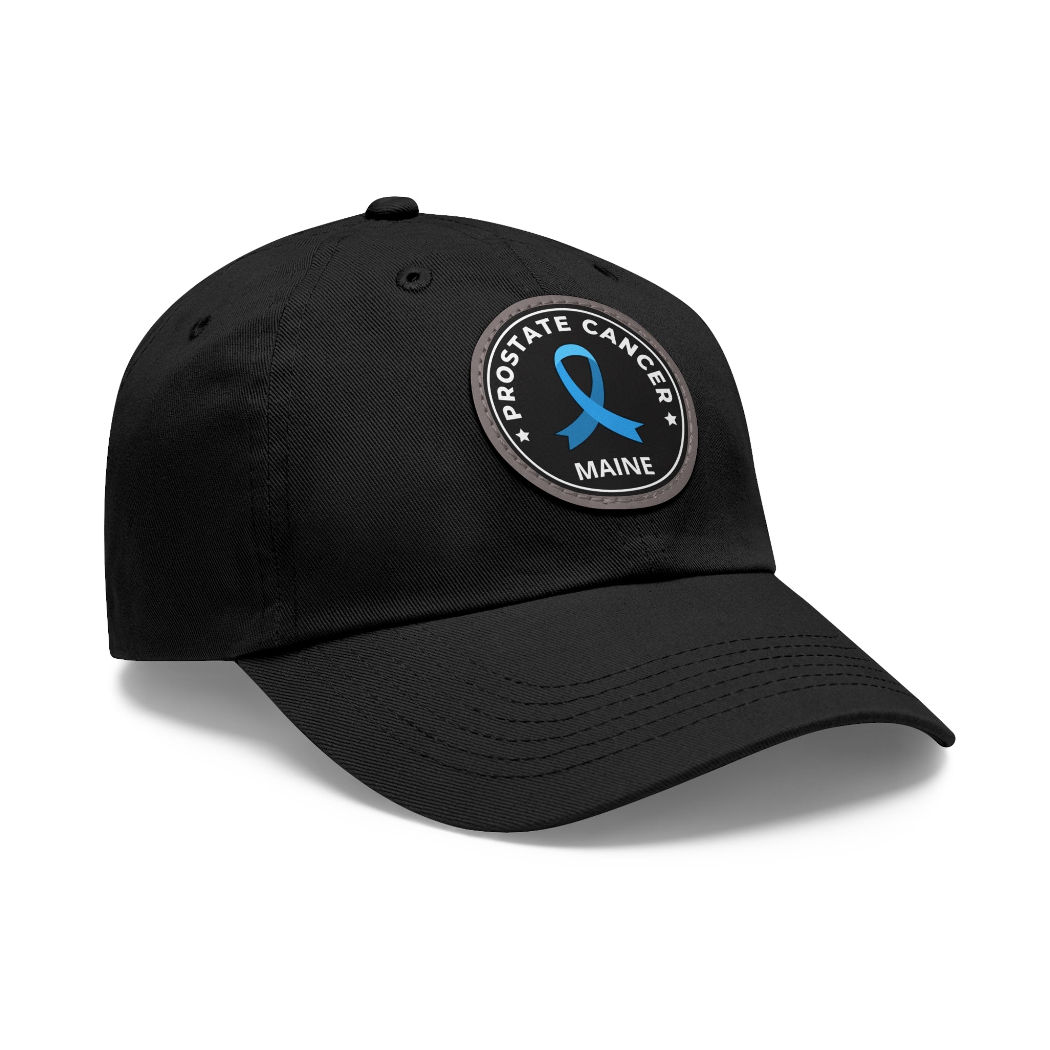 Prostate Cancer Maine Dad Hat with Leather Patch (Round)