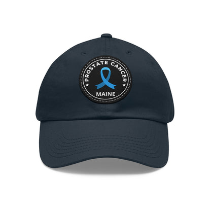 Prostate Cancer Maine Dad Hat with Leather Patch (Round)