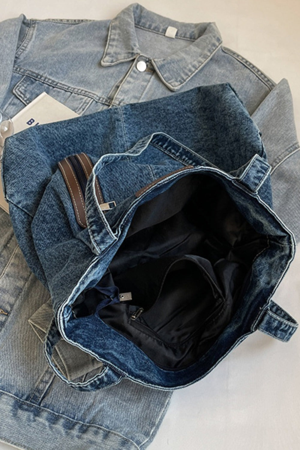 Medium Denim Tote Bag