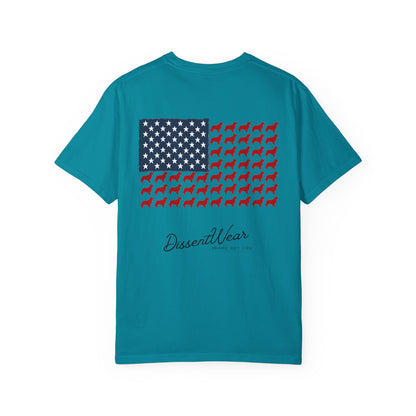 Patriotic Graphic T-Shirt Featuring Golden Retriever Design, Red White and Blue, 4th of July, Flag,  Unisex Tee for Casual Wear, Animal Lover Gift, Independence Day Celebration, [...]