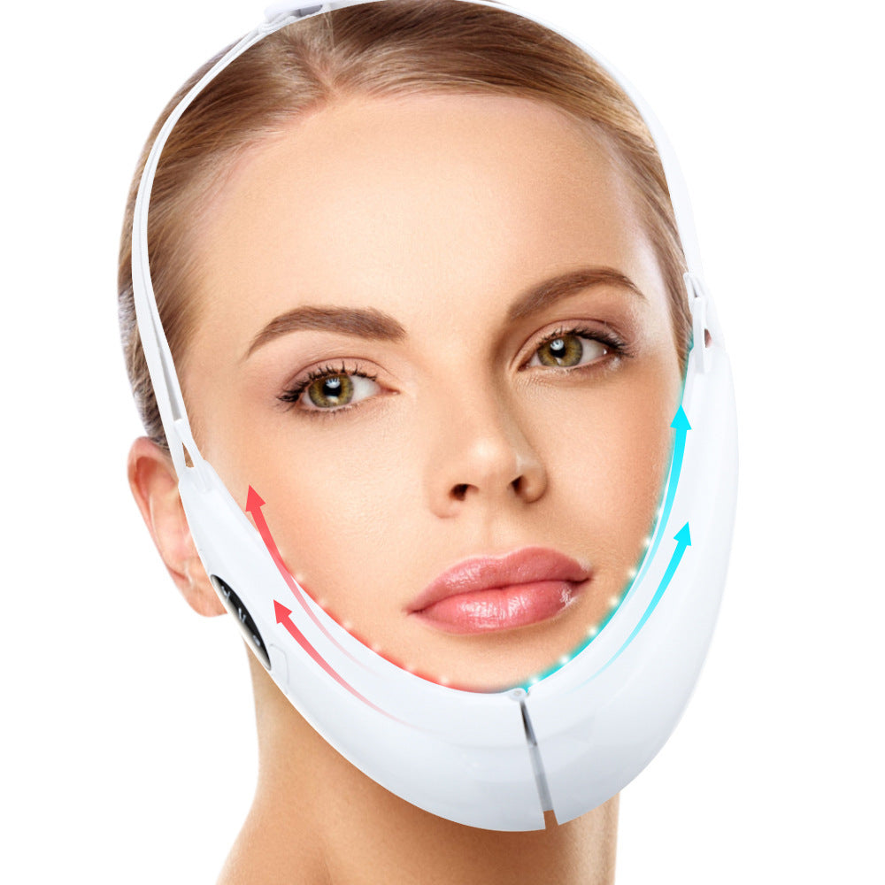 Red Light Therapy Blue Light Therapy Micro Current Color Light V Face Instrument Tightening Beauty Instrument Hot Compress Lifting Face Slimming Instrument