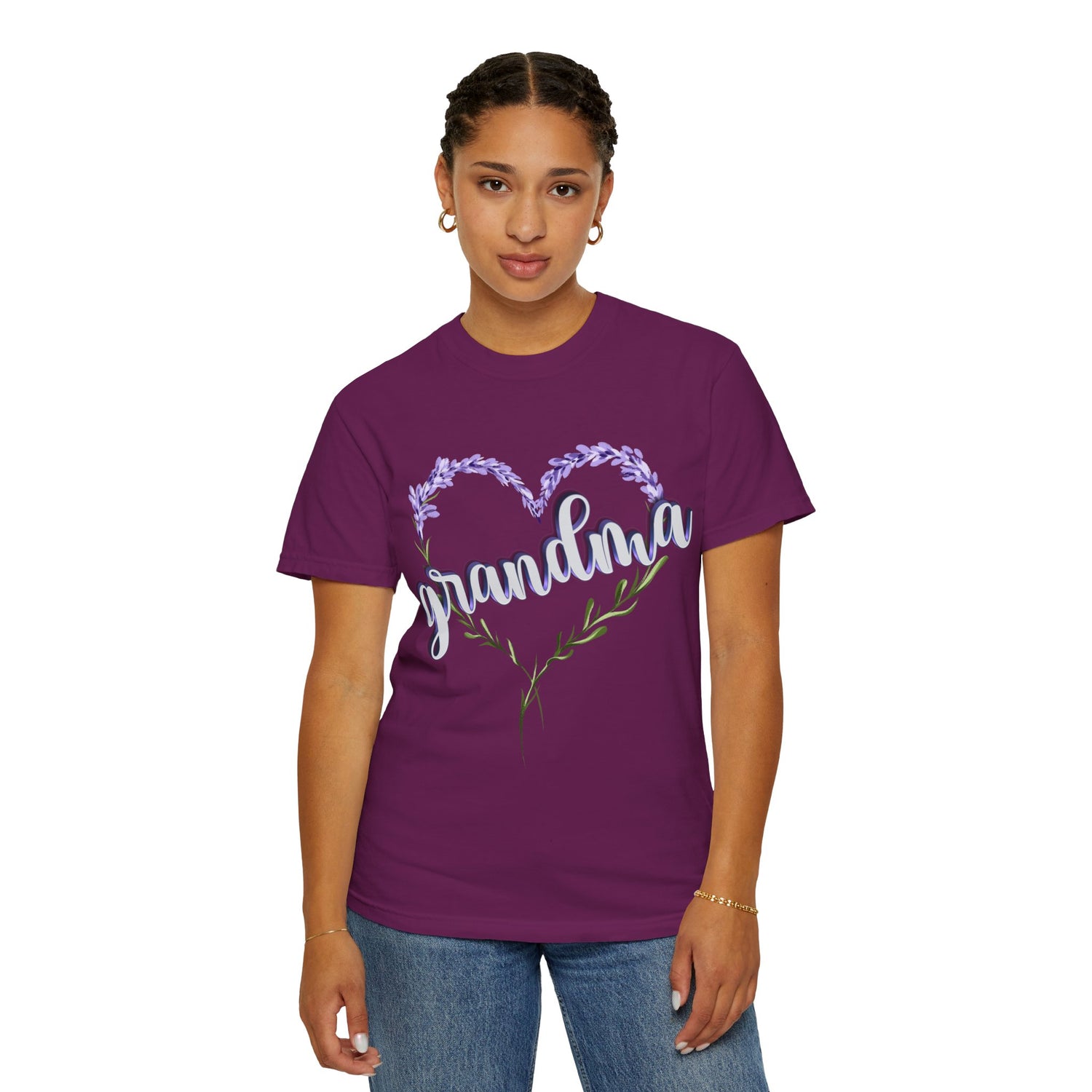 Grandma Purple Flower 3D T-Shirt, Gift for Grandmother, Mother&