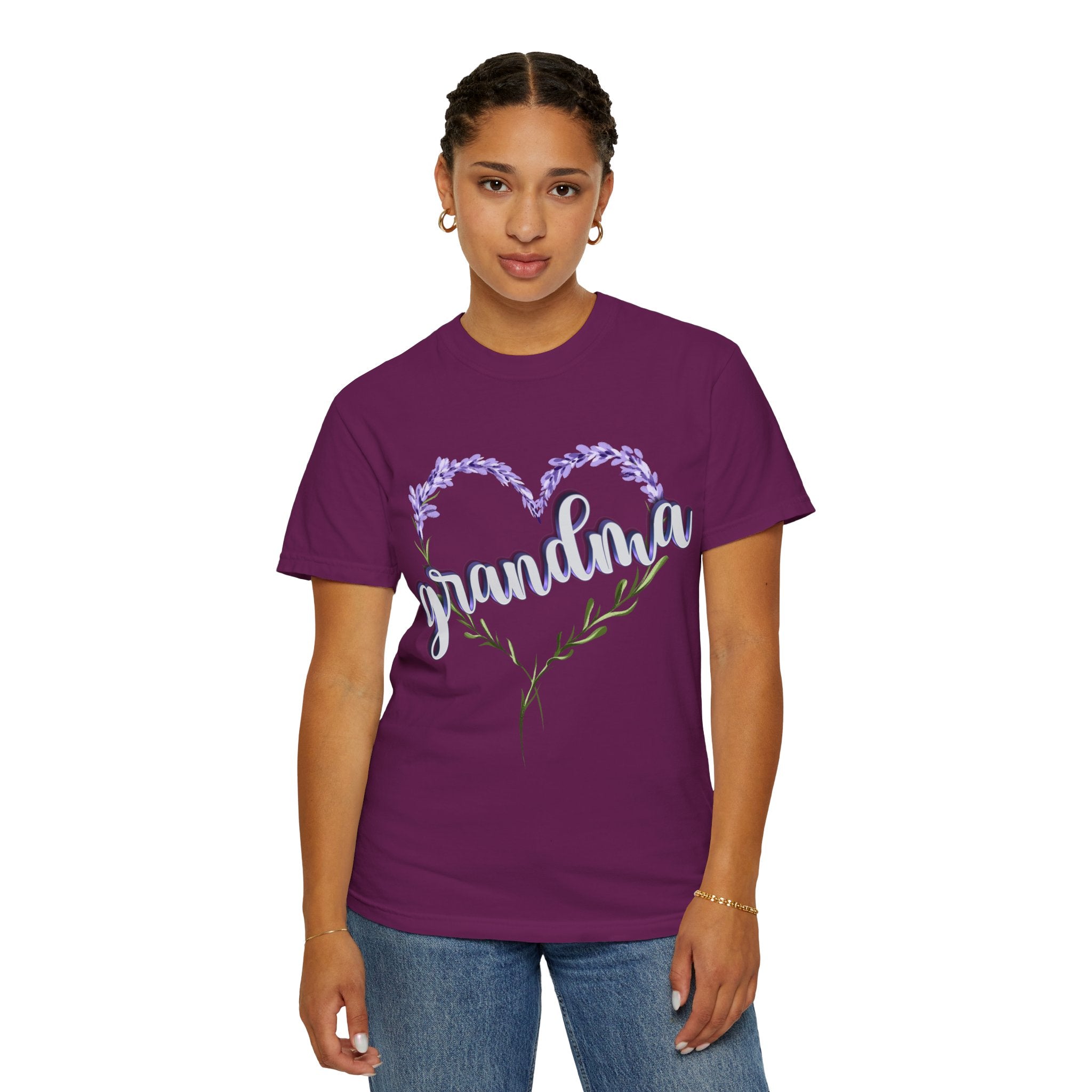 Grandma Purple Flower 3D T-Shirt, Gift for Grandmother, Mother&