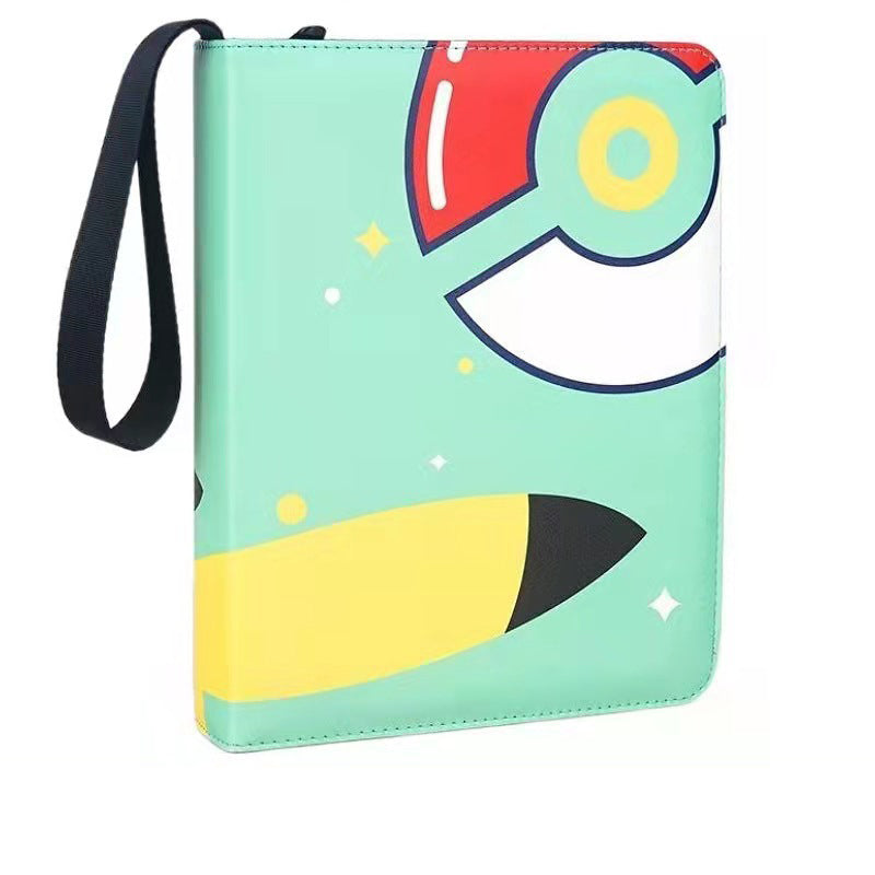 Pokémon Card Book Four Grid Pu Zipper Card Book Game Card Collection Bag Pokémon Card Book