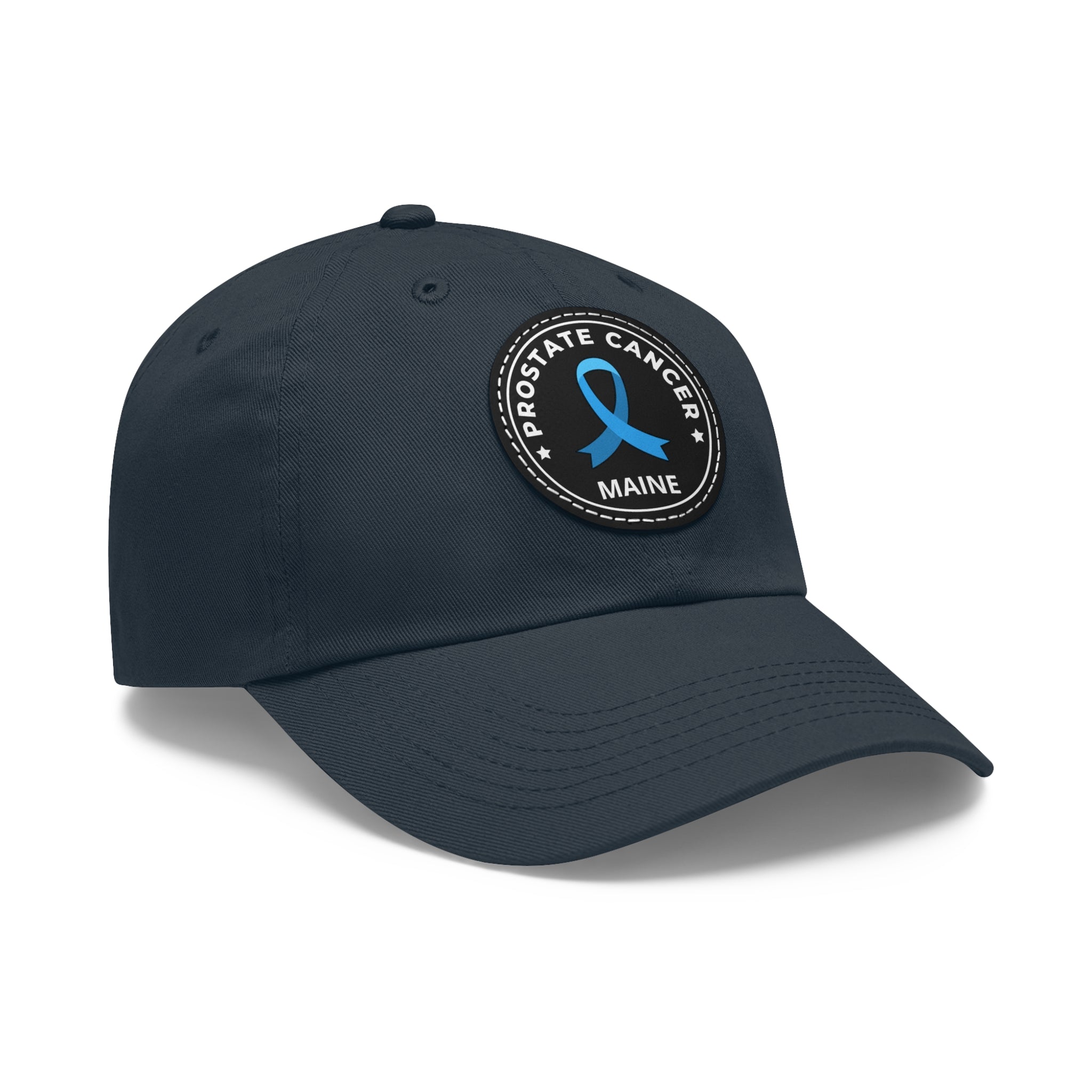 Prostate Cancer Maine Dad Hat with Leather Patch (Round)