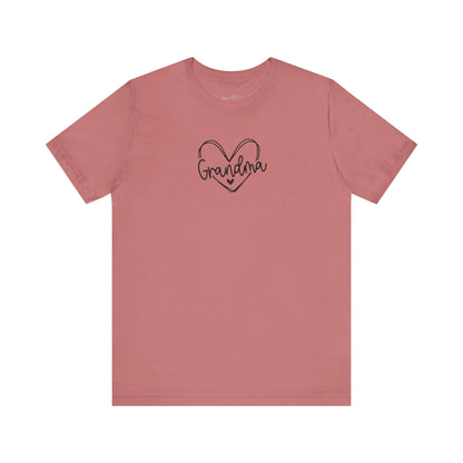 Grandma Trendy Heart Unisex Jersey Tee, Mother&