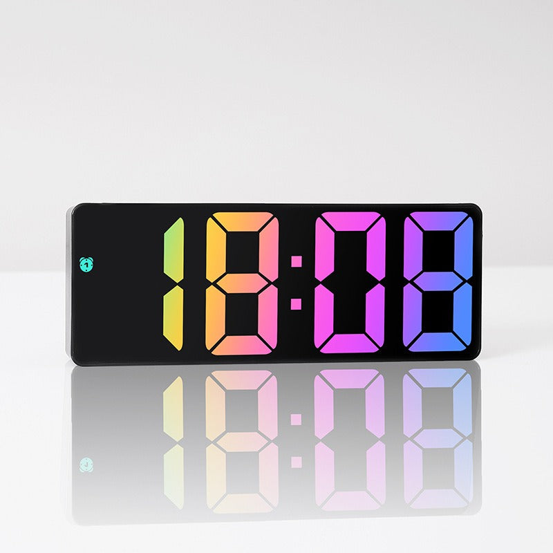 INS Personalized LED Large Character Electronic Clock Bedhead Alarm Clock Simple and Fashionable Colorful Large Screen