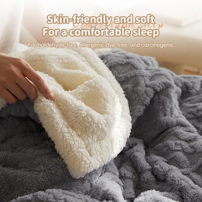 Double-Layer Polar Blanket (Autumn/Winter) – Thick Warm Soft Fleece for Office Naps, Sofa Beds