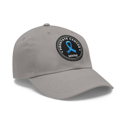 Prostate Cancer Maine Dad Hat with Leather Patch (Round)