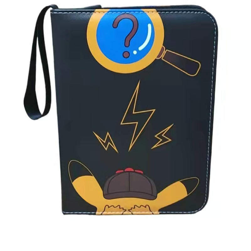 Pokémon Card Book Four Grid Pu Zipper Card Book Game Card Collection Bag Pokémon Card Book