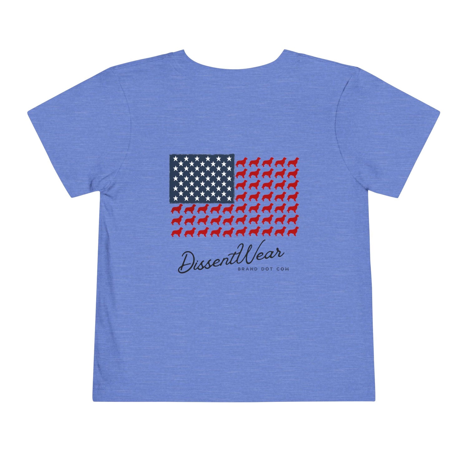 Red White and Blue Patriotic Golden Retriever, Trendy Tee, Toddler Tee, Cute Kids Shirt, Fun Animal Tee, Toddler Gift, Summer Playwear, Red White Blue Kids T-Shirt