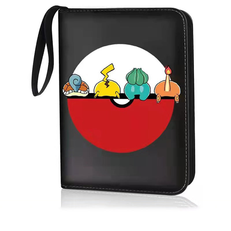 Pokémon Card Book Four Grid Pu Zipper Card Book Game Card Collection Bag Pokémon Card Book