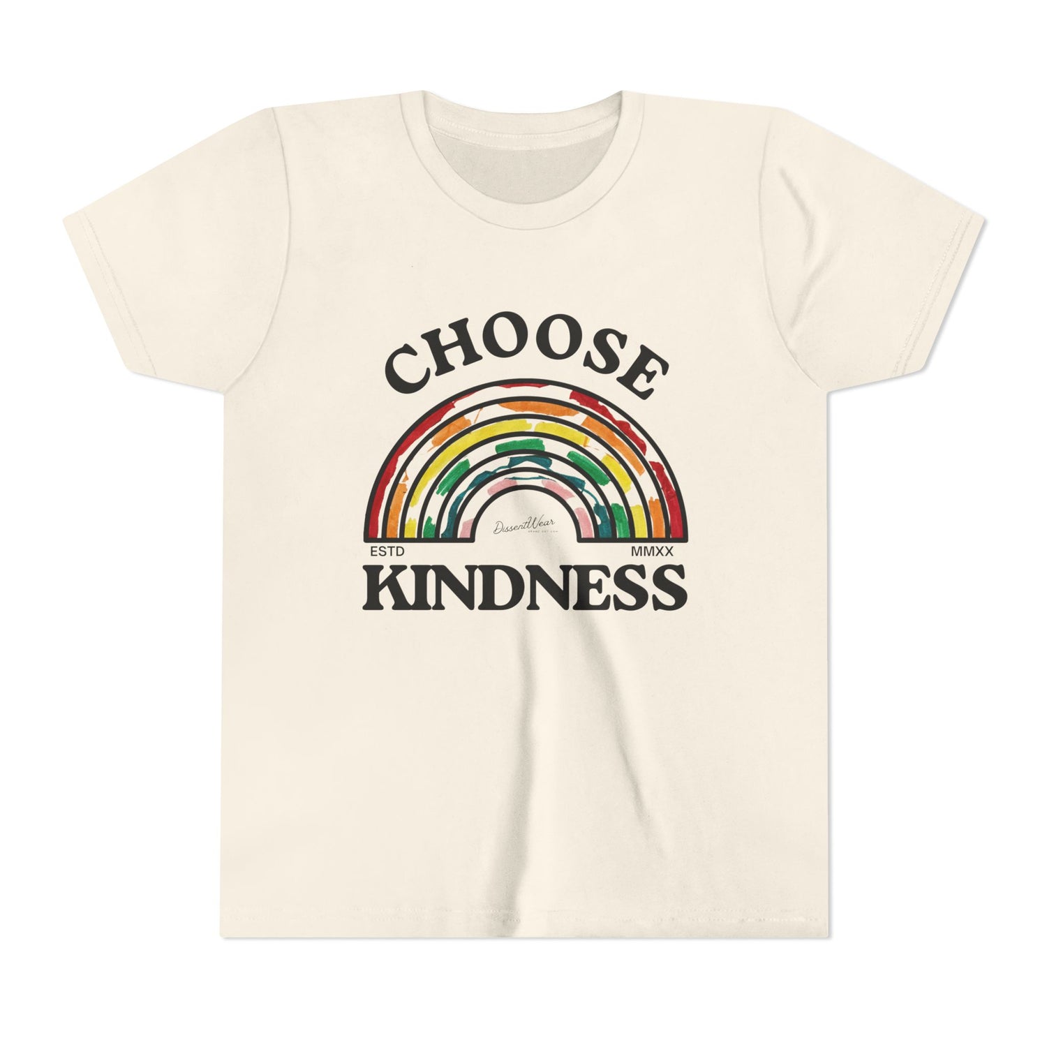 Choose Kindness Youth Short Sleeve Tee, Kids T-Shirt, Rainbow Tee, Positive Message Shirt, Gift for Motivational Attitude