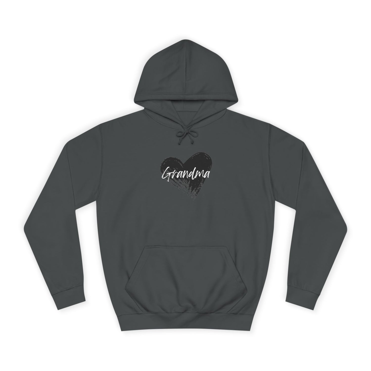 GRANDMA College Hoodie with Heart Design, Cozy College Apparel, Casual Sweatshirt, Gift for Students, Perfect for Campus Life, Trendy Hoodie