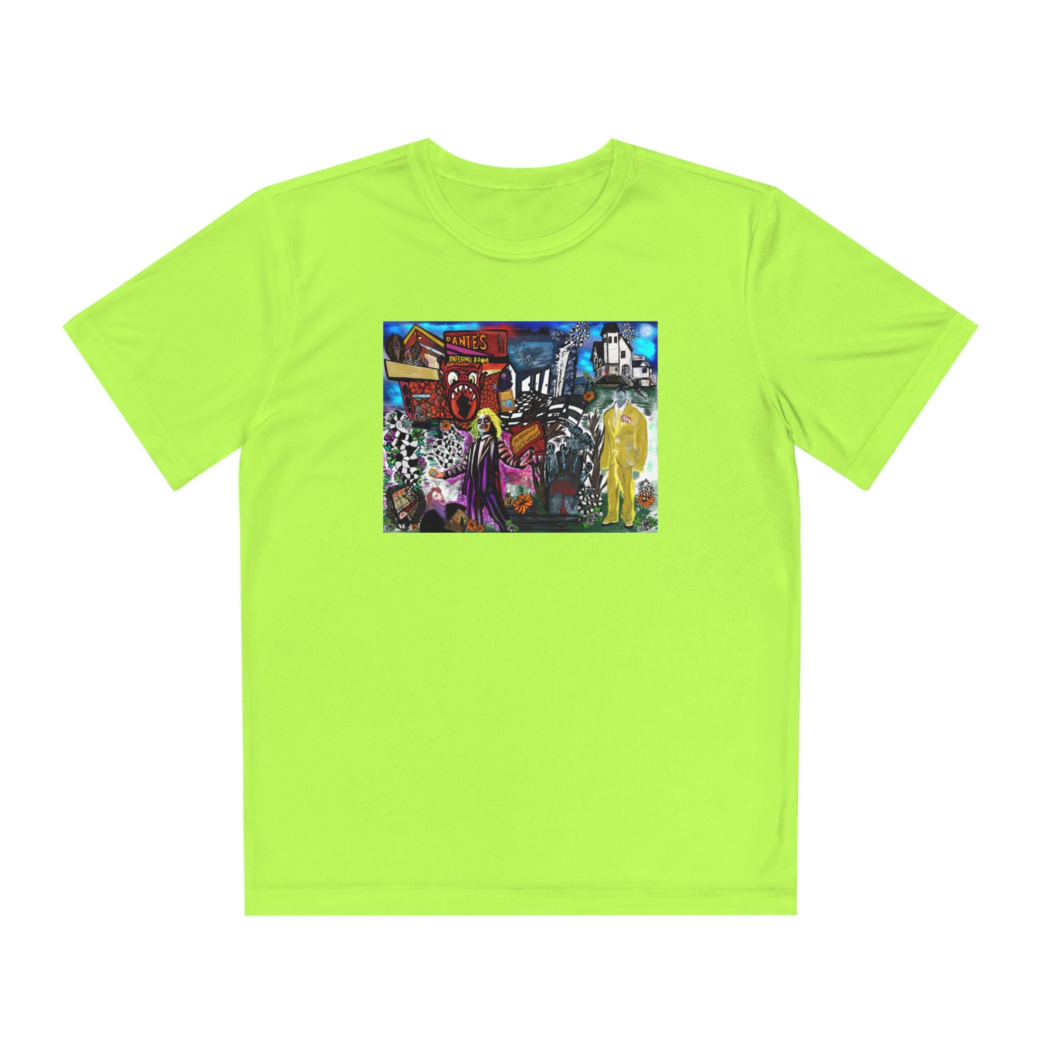 Youth Sport Tek Tee - Beetlejuice Hand Drawn Design