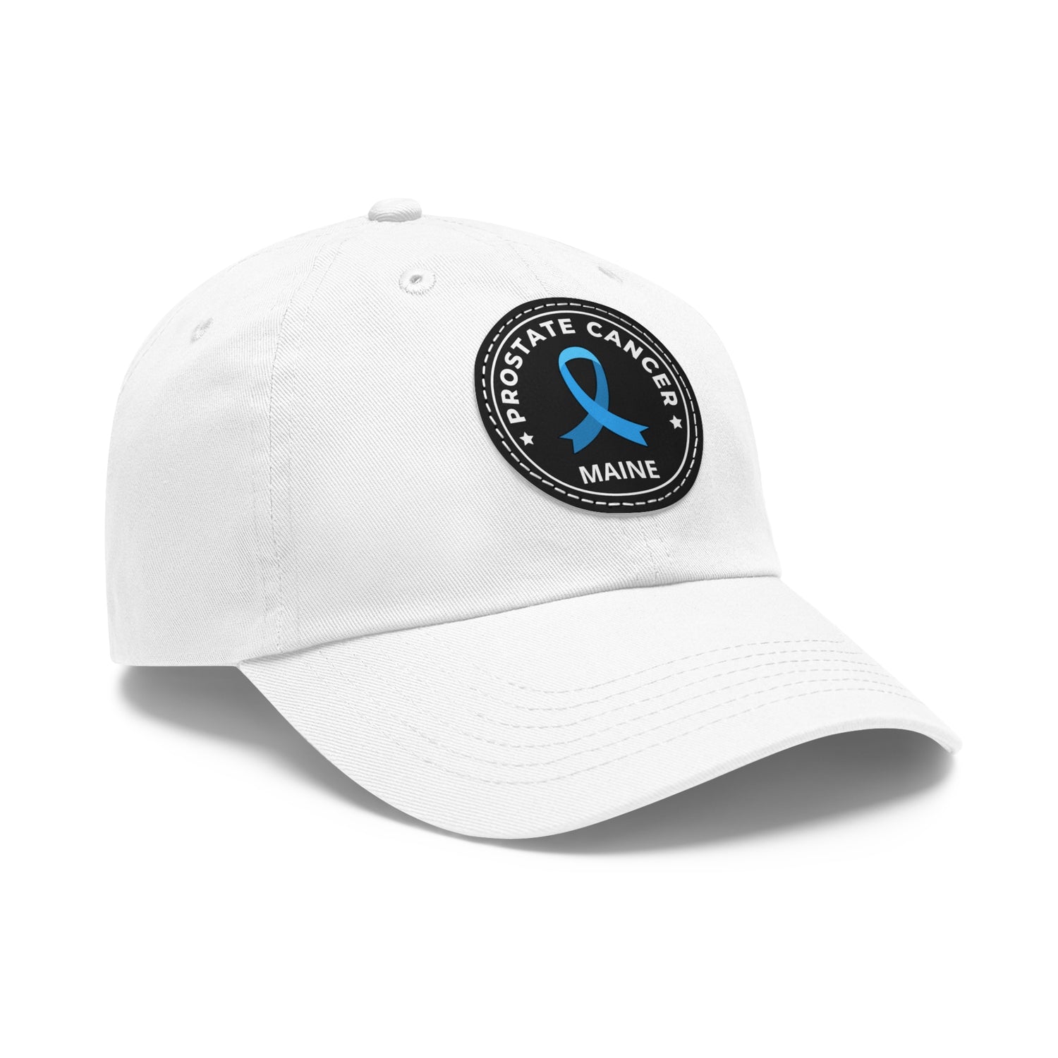 Prostate Cancer Maine Dad Hat with Leather Patch (Round)