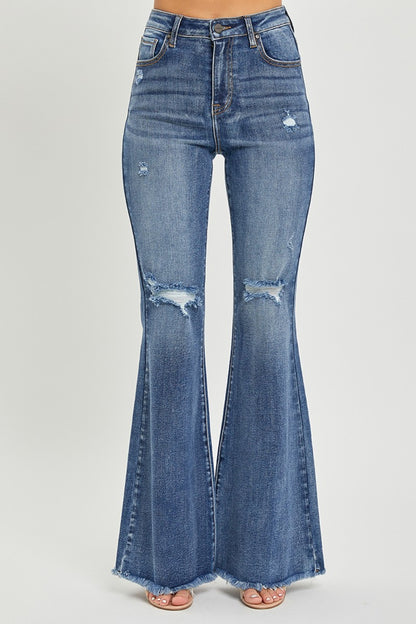 RISEN High Waist Distressed Fare Jeans