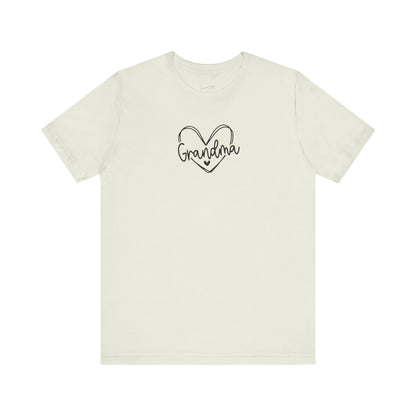 Grandma Trendy Heart Unisex Jersey Tee, Mother&
