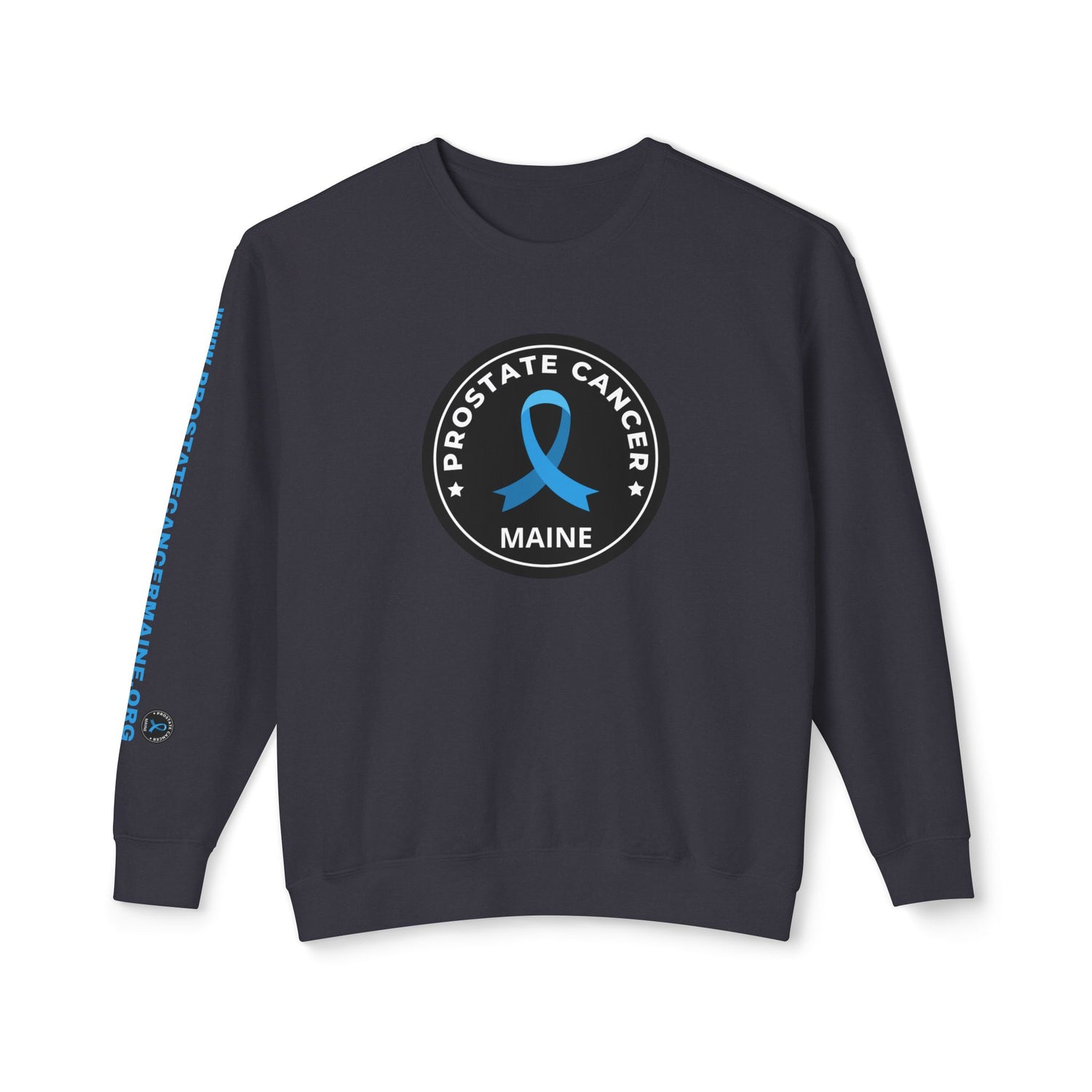 Prostate Cancer Maine Gender Neutral Lightweight Crewneck Sweatshirt