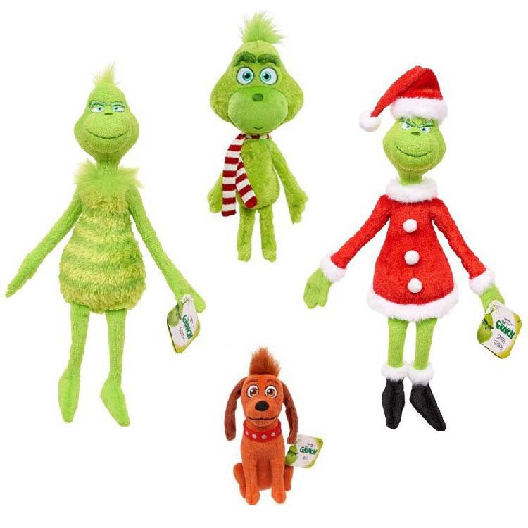 Christmas Monster Grinch Plush Toy Green Hair Grinch Children&