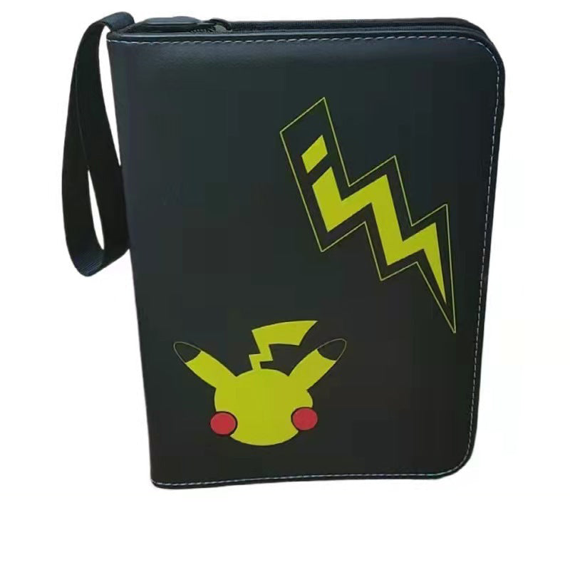 Pokémon Card Book Four Grid Pu Zipper Card Book Game Card Collection Bag Pokémon Card Book