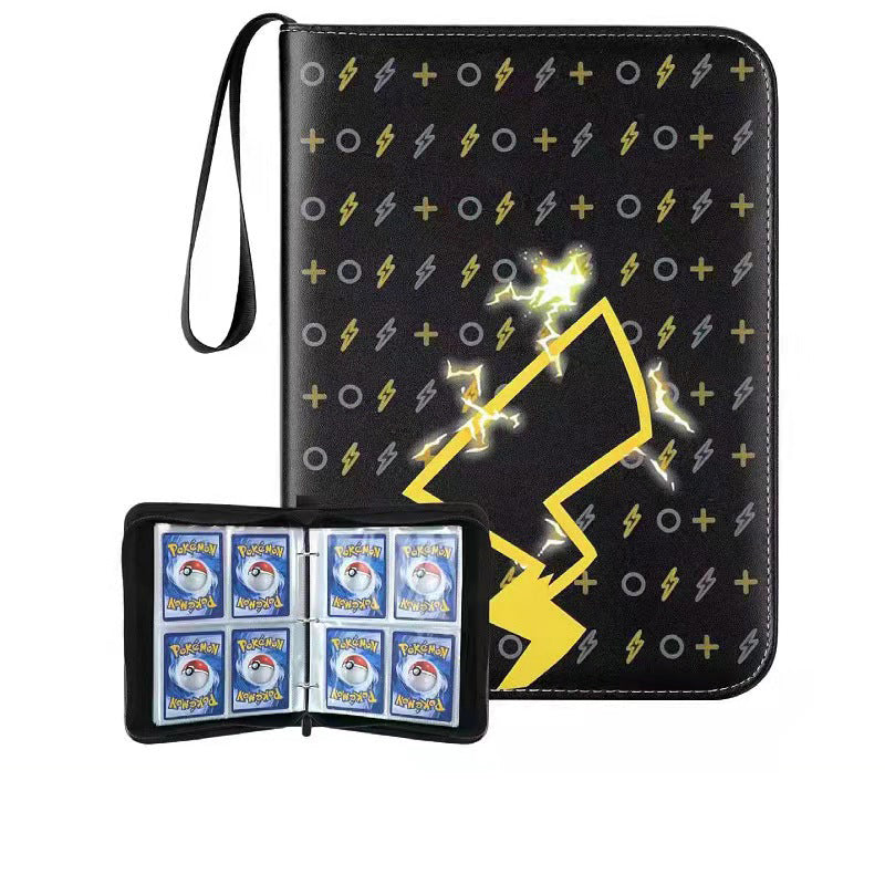 Pokémon Card Book Four Grid Pu Zipper Card Book Game Card Collection Bag Pokémon Card Book