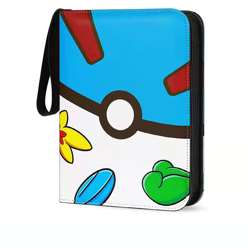 Pokémon Card Book Four Grid Pu Zipper Card Book Game Card Collection Bag Pokémon Card Book