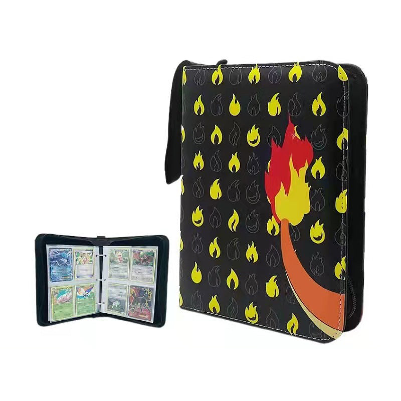 Pokémon Card Book Four Grid Pu Zipper Card Book Game Card Collection Bag Pokémon Card Book