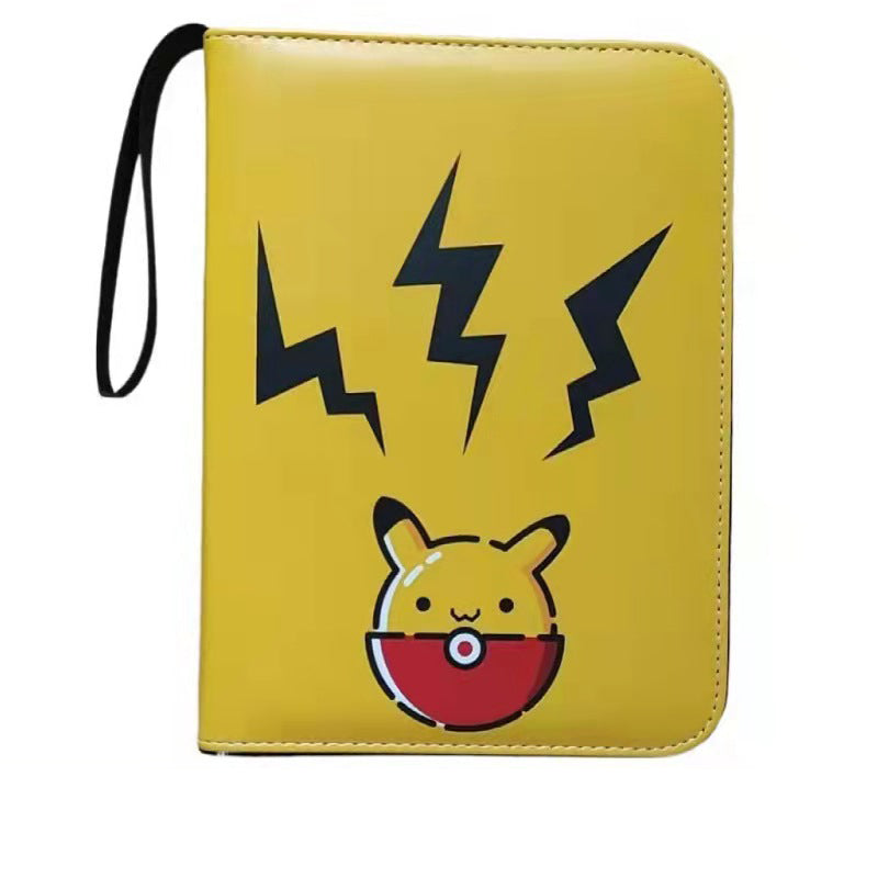 Pokémon Card Book Four Grid Pu Zipper Card Book Game Card Collection Bag Pokémon Card Book