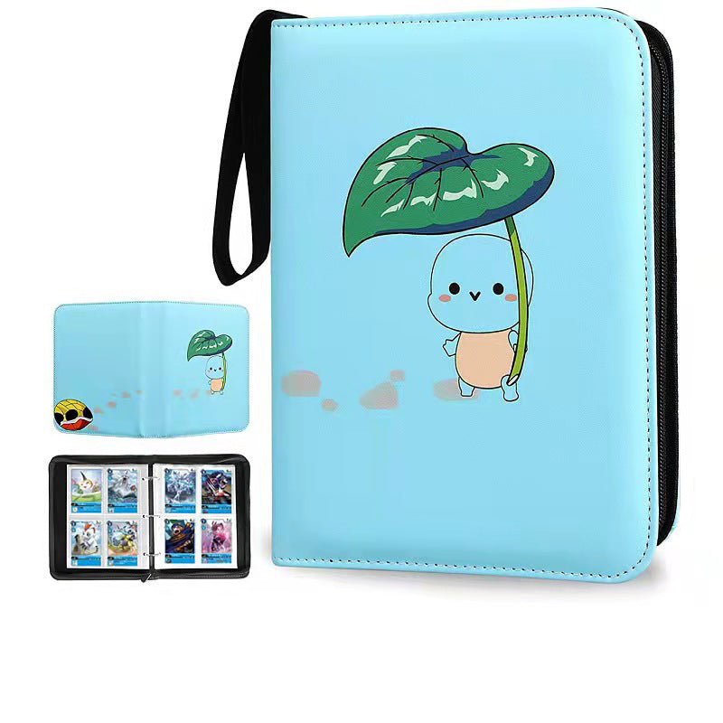 Pokémon Card Book Four Grid Pu Zipper Card Book Game Card Collection Bag Pokémon Card Book