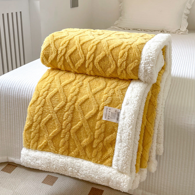 Double-Layer Polar Blanket (Autumn/Winter) – Thick Warm Soft Fleece for Office Naps, Sofa Beds