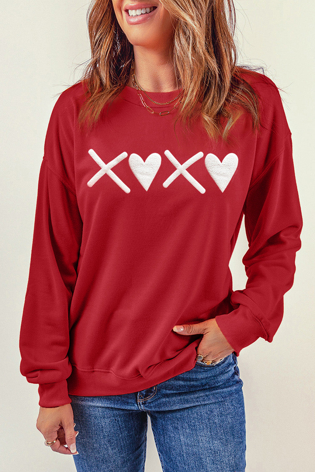 XOXO Heart Graphic Sweatshirt